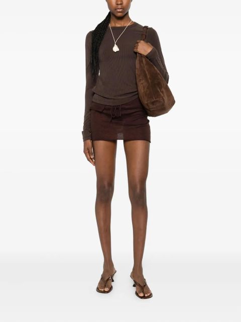 Aya Muse crew-neck sweater - Brown