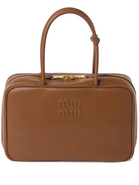 Miu Miu Leather Beau bag - Brown - zdjęcie produktu nr 1