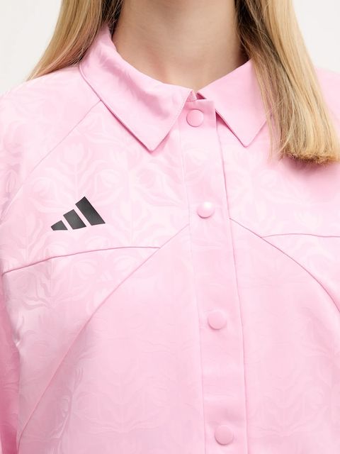 adidas kurtka House of Tiro kolor różowy przejściowa JL7648