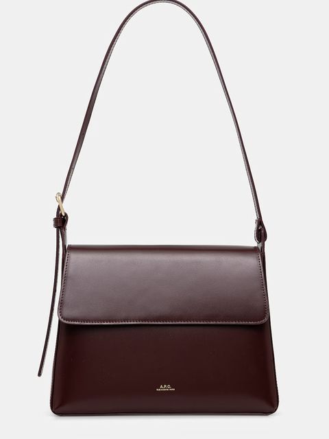 A.P.C. torebka skórzana sac virginie flap - zdjęcie produktu nr 1