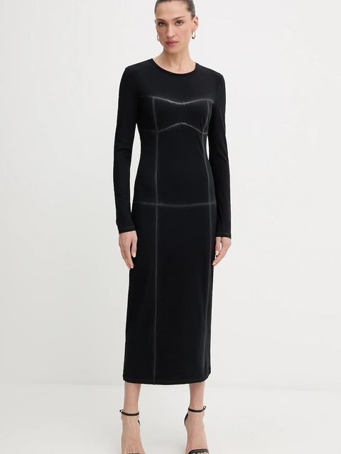 Patrizia Pepe sukienka kolor czarny maxi dopasowana 8A1523 J129 - zdjęcie produktu nr 1