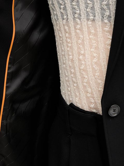 BOSS Orange marynarka kolor czarny jednorzędowa gładka 50549396