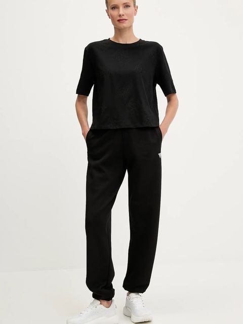 Guess t-shirt bawełniany PEONY damski kolor czarny V5YI10 I3Z14 - zdjęcie produktu nr 2