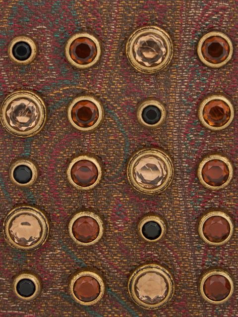 ETRO paisley jewl-studs mini bag - Brown