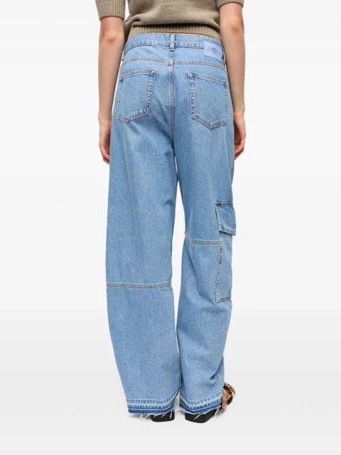 GANNI broderie-anglaise jeans - Blue