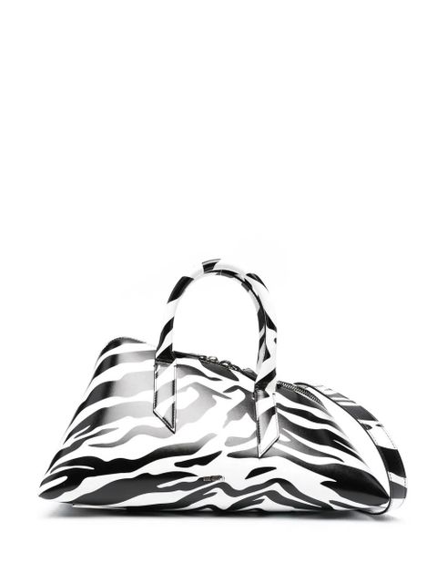 The Attico 24H zebra print leather tote bag - Black - zdjęcie produktu nr 1