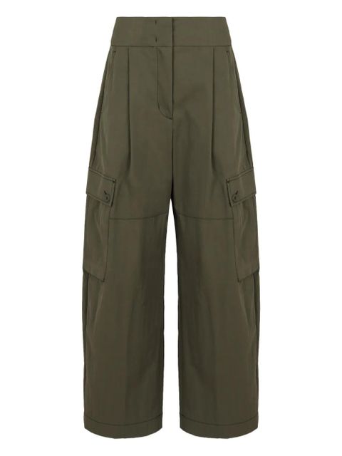 Weekend Max Mara pleated gabardine trousers - Green - zdjęcie produktu nr 1