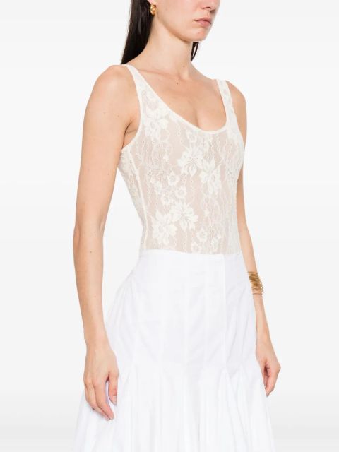 ZIMMERMANN scoop-neck lace bodysuit - Neutrals