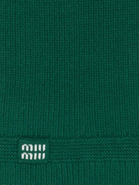 Miu Miu ribbed-knit scarf - Green