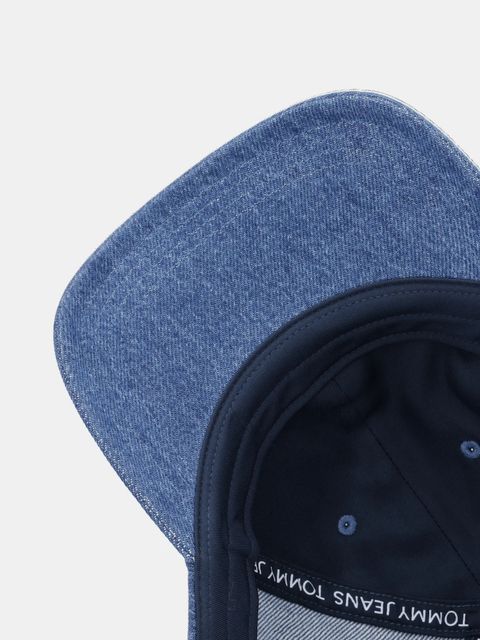 Tommy Jeans czapka z daszkiem jeansowa kolor granatowy AW0AW18208