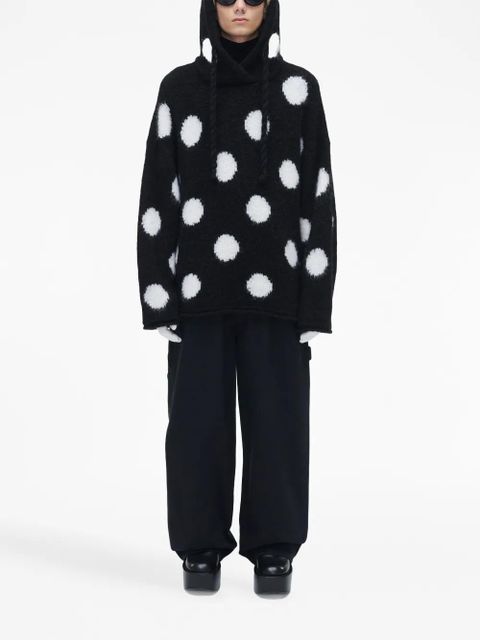 Marc Jacobs Brushed Spots knit hoodie - Black - zdjęcie produktu nr 2