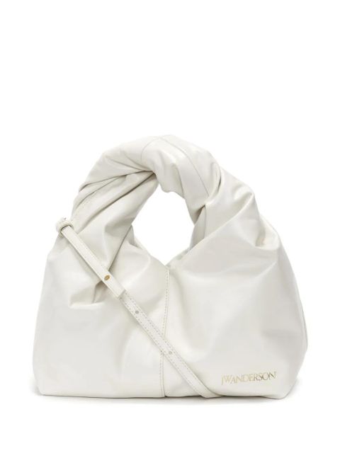 JW Anderson mini Twister leather crossbody bag - White - zdjęcie produktu nr 1
