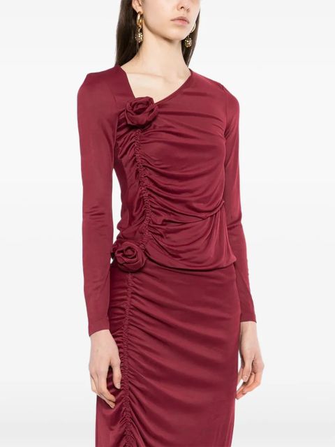 FARM Rio floral-embellished blouse - Red