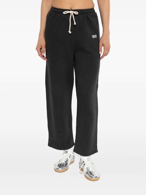 American Vintage Izubird drawstring logo-print trousers - Grey