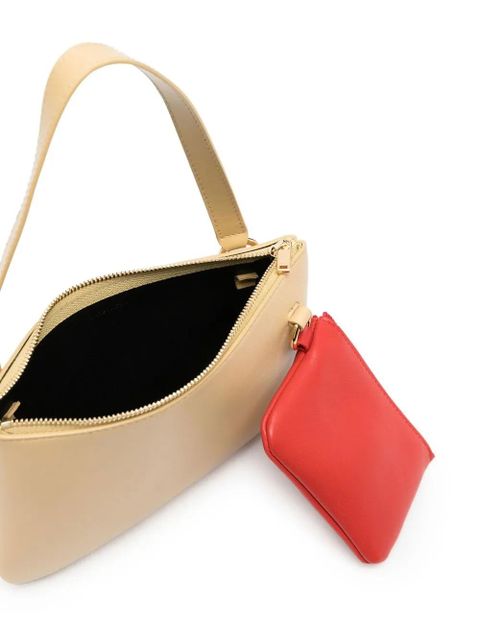 Jil Sander logo-lettering leather crossbody bag - Neutrals