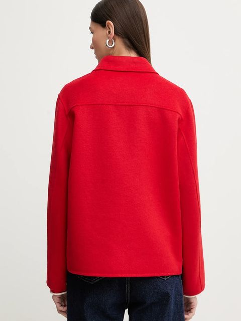 Marc O'Polo kurtka z domieszką wełny kolor czerwony przejściowa 600005170009 - zdjęcie produktu nr 2