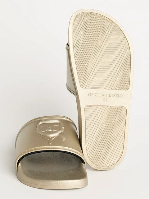 Karl Lagerfeld klapki KONDO 2.0 damskie kolor złoty KL80919M