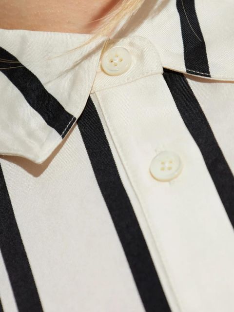 ANINE BING striped short-sleeve shirt - Neutrals
