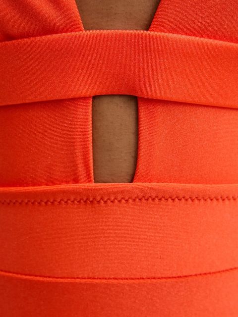 Answear.LAB jednoczęściowy strój kąpielowy kolor pomarańczowy lekko usztywniona miseczka