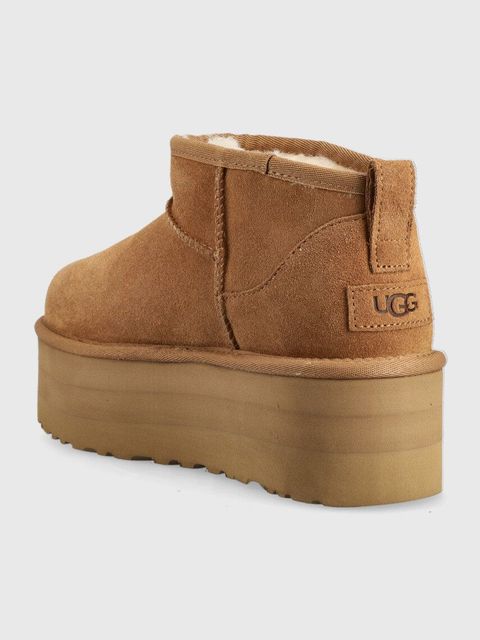 UGG śniegowce zamszowe Classic Ultra Mini Platform 1135092-CHE