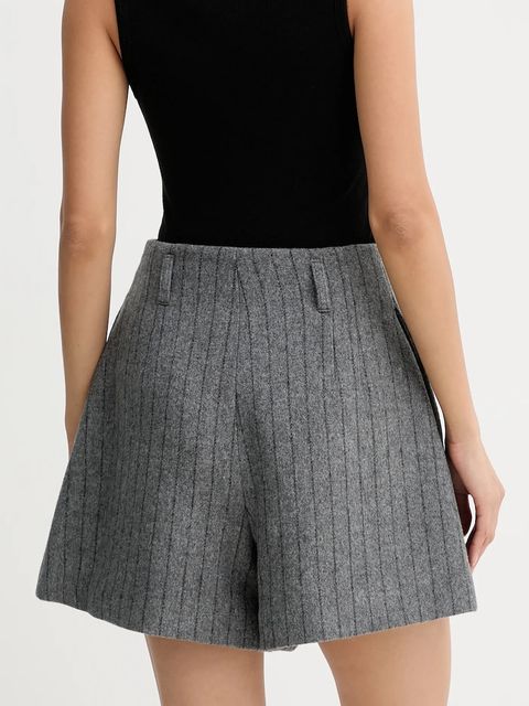 IRO szorty z dodatkiem wełny WM30NIRIA damskie kolor szary wzorzyste high waist NIRIA