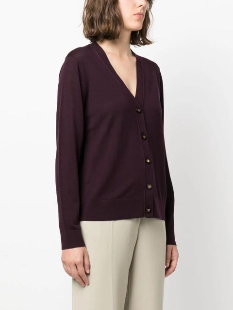 Tory Burch fine-knit V-neck cardigan - Red - zdjęcie produktu nr 2