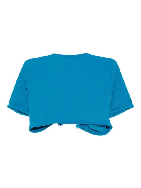 Christopher Esber pearl-embellished gathered top - Blue - zdjęcie produktu nr 2