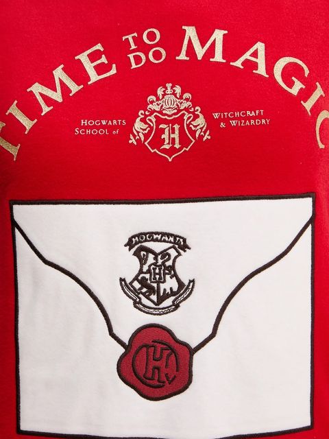 women'secret piżama HARRY POTTER damska kolor czerwony 3132262