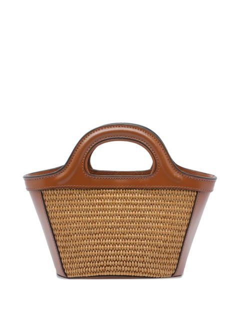 Marni Tropicalia floral-embroidered woven clutch bag - Brown - zdjęcie produktu nr 2