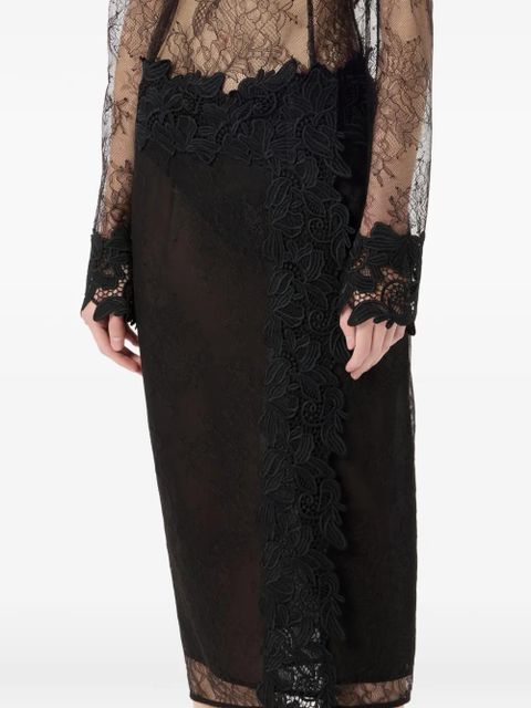 Blumarine lace midi skirt - Black