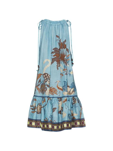 ALEMAIS Georgie ruffled printed mini dress - Blue - zdjęcie produktu nr 2