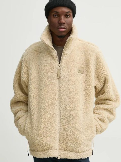 Rains kurtka Kofu Fleece Jacket T2 kolor beżowy przejściowa 19940-24