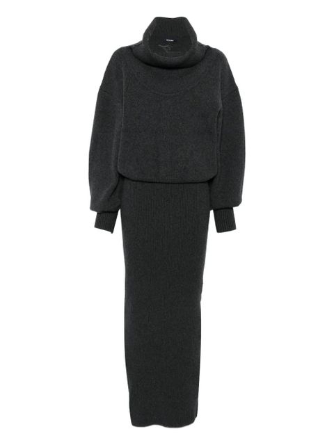 Jacquemus wool-blend turtleneck dress - Grey - zdjęcie produktu nr 1