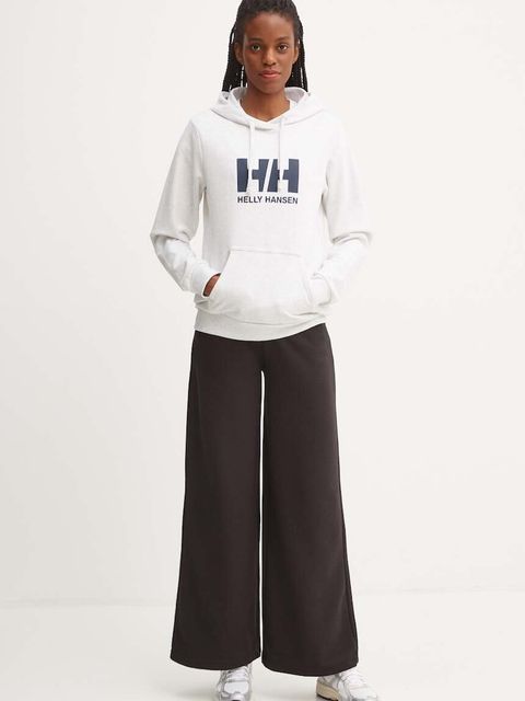 Helly Hansen bluza bawełniana HH LOGO 2.0 damska kolor szary z kapturem 34460 - zdjęcie produktu nr 1