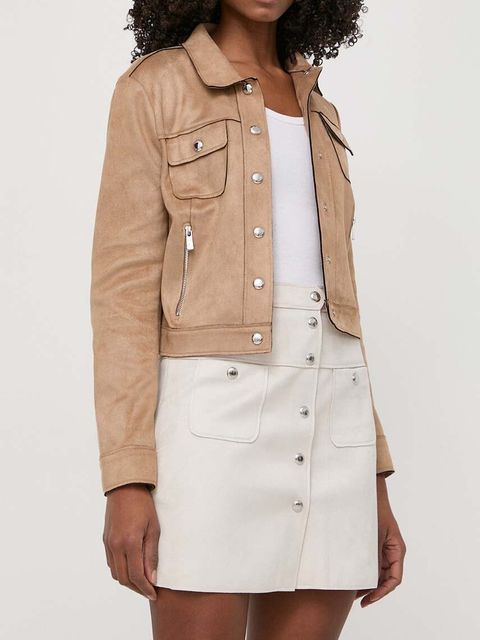 Morgan spódnica JGROOM kolor beżowy mini rozkloszowana - zdjęcie produktu nr 1