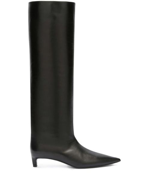 Jil Sander 30mm knee-high leather boots - Black - zdjęcie produktu nr 1
