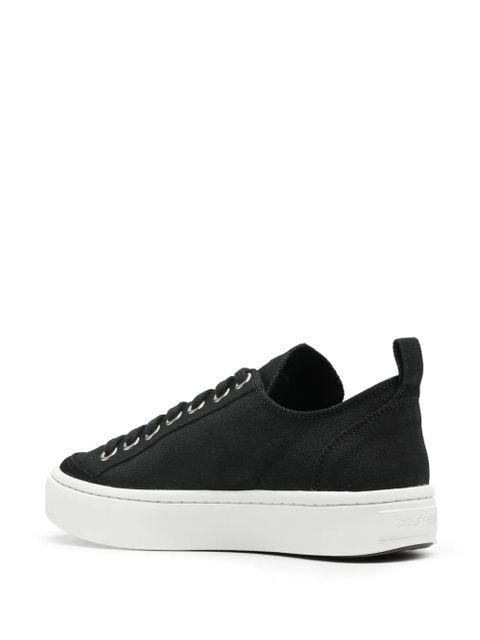 Courrèges Canvas 01 embroidered-logo sneakers - Black