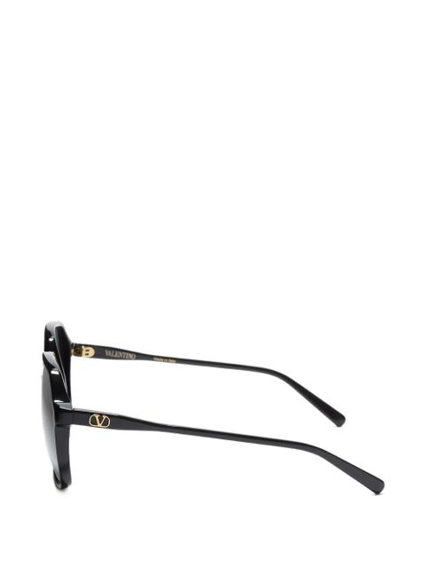 Valentino Garavani rectangular acetate sunglasses - Black