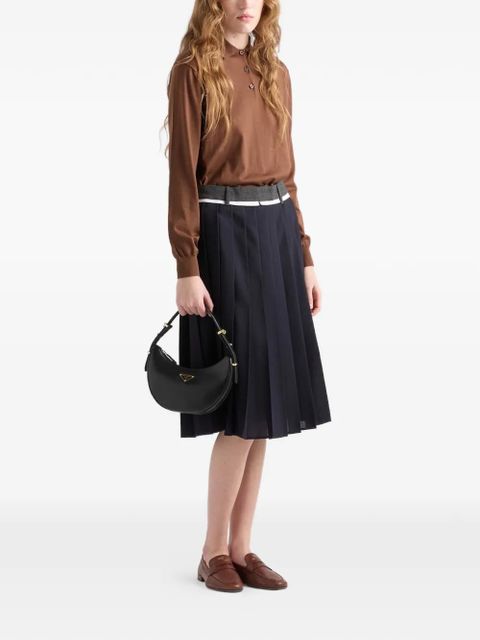 Prada Arqué leather shoulder bag - Black