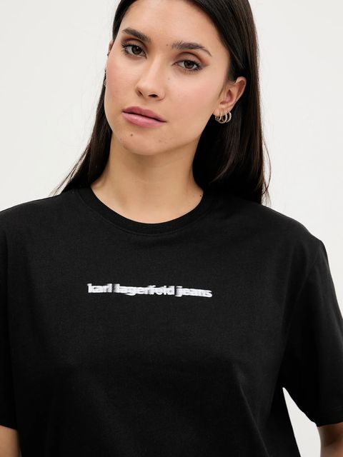 Karl Lagerfeld Jeans t-shirt damskie kolor czarny A3W17039 - zdjęcie produktu nr 2