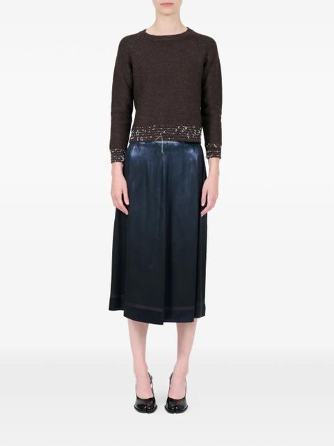 Maison Margiela crew neck long-sleeve cardigan - Brown - zdjęcie produktu nr 2