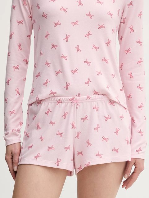 Hollister Co. piżama damska kolor różowy KI346-5099-629