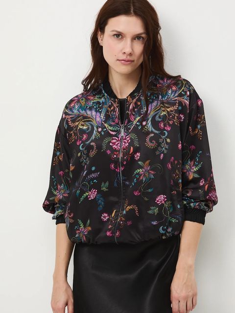 Medicine marynarka damska kolor czarny oversize wzorzysta - zdjęcie produktu nr 1