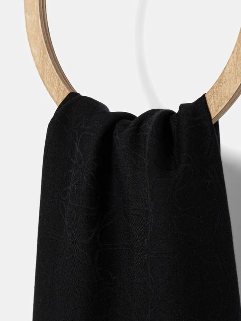 HUGO szal damski kolor czarny gładki 50538929 - zdjęcie produktu nr 2