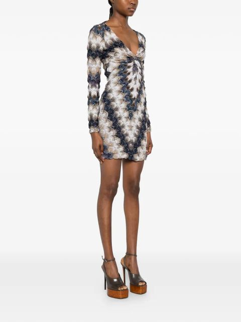 Missoni chevron twisted dress - White