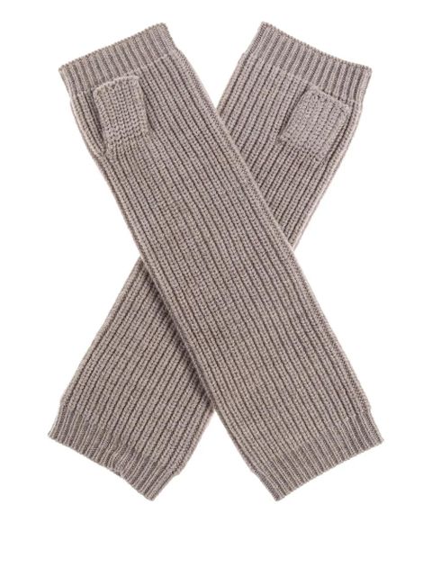 ISABEL MARANT ribbed fingerless gloves - Neutrals