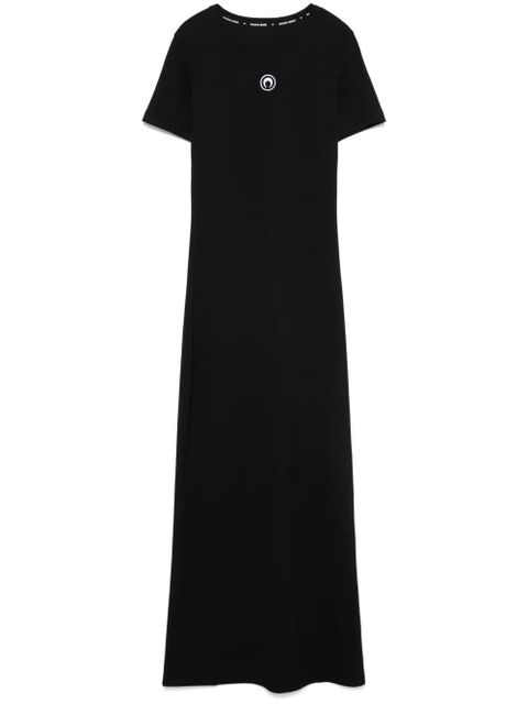 Marine Serre Crescent Moon-embroidery maxi dress - Black - zdjęcie produktu nr 1