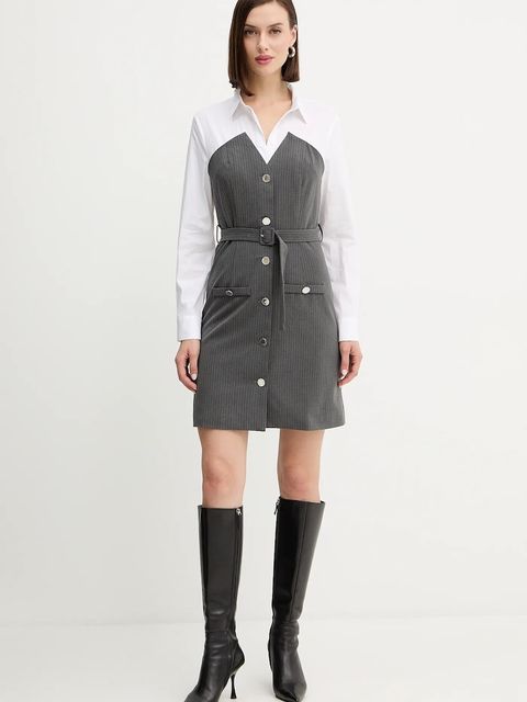 Morgan sukienka kolor szary mini dopasowana ROIMI1 - zdjęcie produktu nr 2