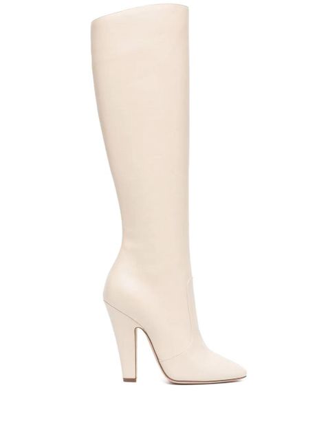 Saint Laurent 68 110mm knee-high boots - Neutrals - zdjęcie produktu nr 1
