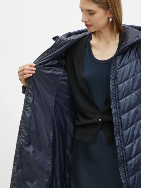BOSS Orange kurtka damska kolor granatowy przejściowa 50527814